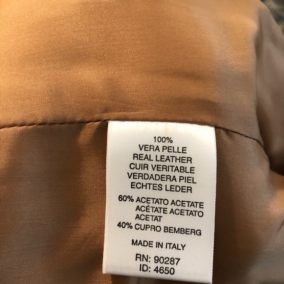 ADRIENNE VITTADINI: Tan/Camel Leather Jacket. - Picture 9 of 9